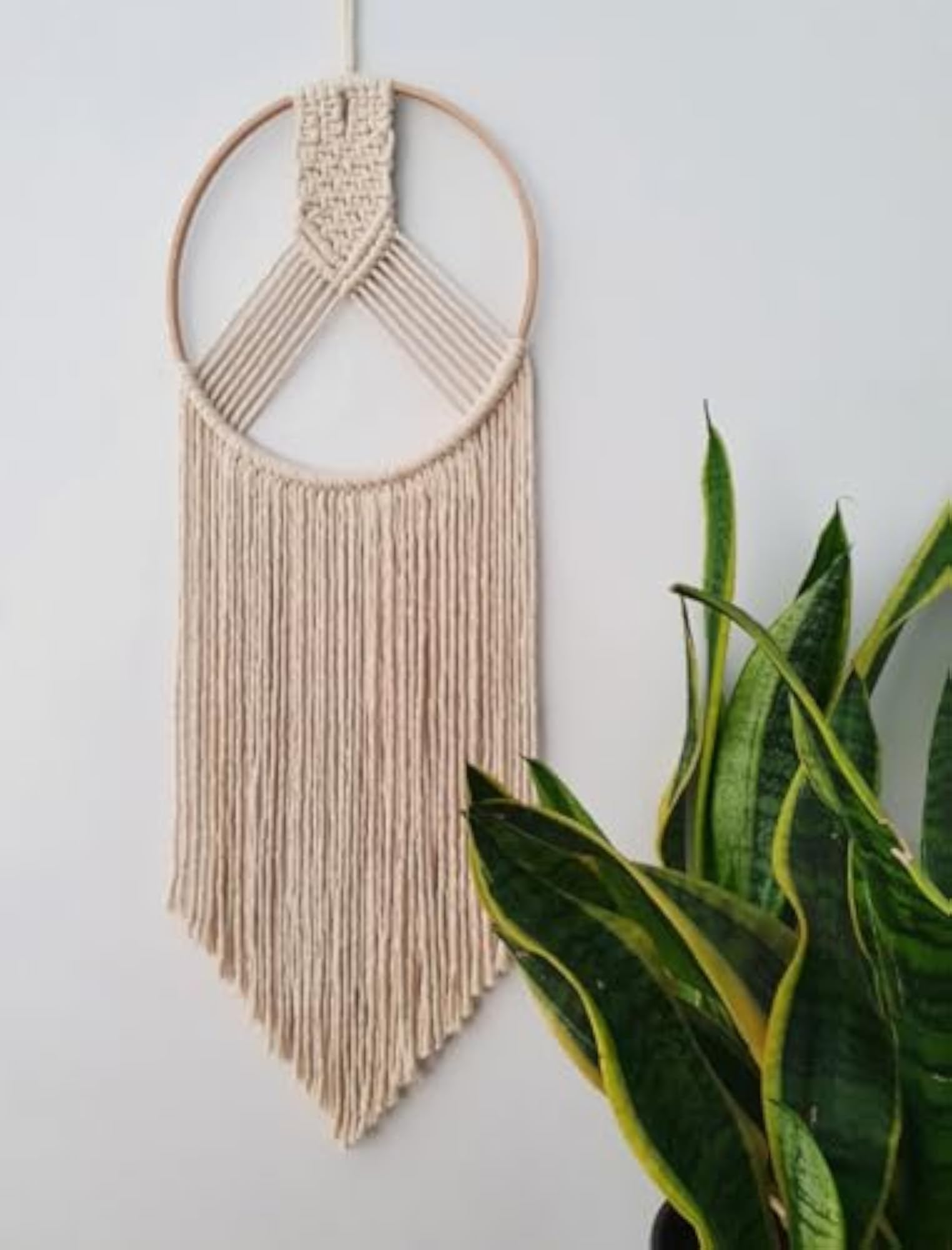 Dream Catcher Macrame Wall Hanging, Boho Ornament