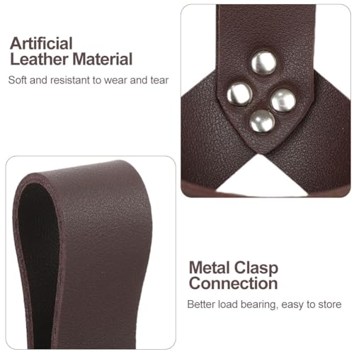Gürtelhalter für Schwerter, Gürtelhalter Aus Leder, Trinkhornhalter, Schwertgürtelhalter, Verstellbare Schwertscheide Aus Leder, Gürtelhalter für Trinkhörner, Geeignet für Kostümpartys, 2 Stücke