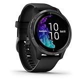 Garmin venu – wasserdichte GPS-Fitness-Smartwatch mit AMOLED Display, Trainingsplänen und animierten Übungen. 20 Sport-Apps, Herzfrequenzmessung, 5 Tage Akkulaufzeit, Musikplayer (Generalüberholt)