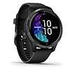 Garmin venu – wasserdichte GPS-Fitness-Smartwatch mit AMOLED Display, Trainingsplänen und animierten Übungen. 20 Sport-Apps, Herzfrequenzmessung, 5 Tage Akkulaufzeit, Musikplayer (Generalüberholt)