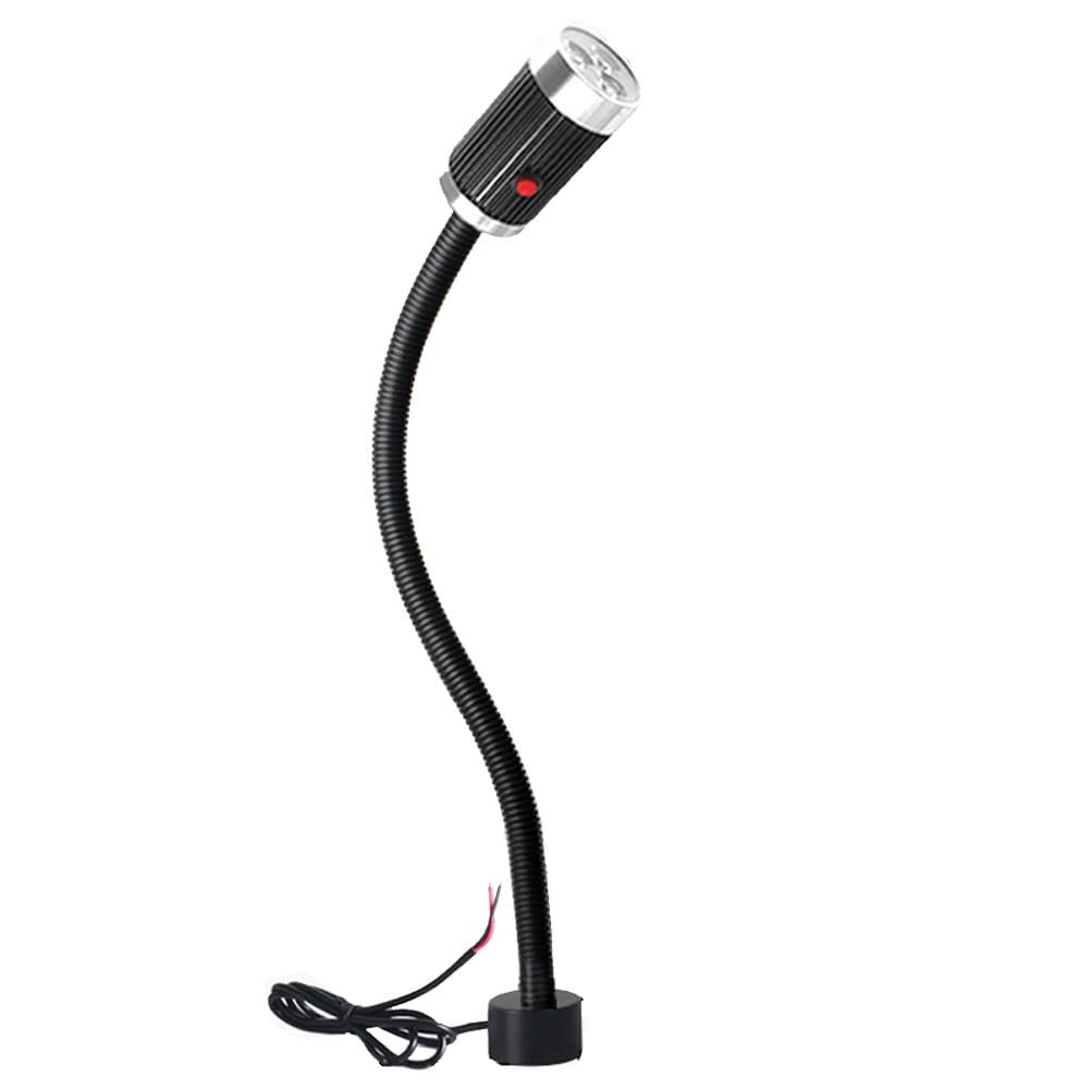 Lampa robocza do maszyn narzędziowych 220 V silne oświetlenie magnetyczne lampka nocna 24 V pojedynczy przełącznik lampa łabędzia szyja do szafek nocnych (6W24V mocna podstawa magnesu)