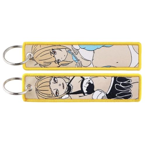 DSSTOF Anime Waifu Jet Tags Mehrere Varianten Perfekt für Autoschlüssel, JDM, Rucksack, Gepäck, Motorrad, Toga, 5 x 1 x .25 inches