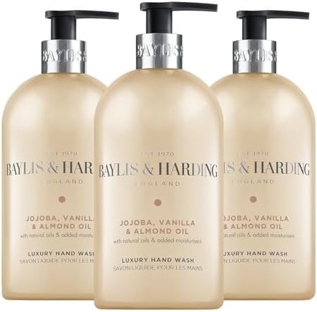 Baylis & Harding Jojoba, Vanilla & Almond Oil Hand Wash, 500 ml (Pack of 3) - Vegan Friendly - View 5