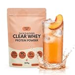 Protein Labs Clear Whey Protein Powder – Light & Refreshing Protein Water, 20g Protein Per Serving, 0% Sugar & Fat, Low Calorie (90 kcal), Strawberry Flavour, 20 Servings (500g) (Peach)