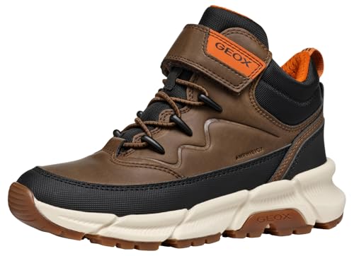 Image of Geox J Flexyper Plus Boy Ankle BootKids, Brown Cotto Black, 8 US