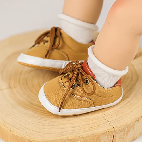 Image of Infant Baby Boys Girls Canvas Sneaker Toddler Slip On Anti Skid Newborn First Walkers Candy Shoes for 0-18 Months
