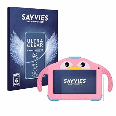 savvies 6 Pack Screen Protector Compatible with okulaku KIDS03-Pro03 Protection Film Clear
