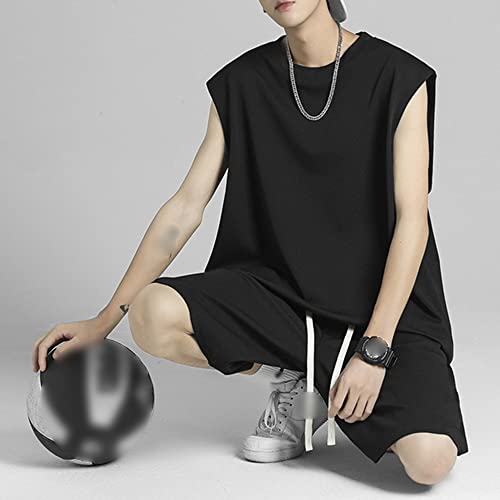 Men Breathable Tank Top Undershirt Comfortable Fit Soft Cotton Blend Undershirts Crew Neck Sleeveless Shirts for Mens4