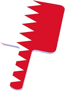 The Kingdom of Bahrain Flag Hand Mirror, Square Handheld Makeup Mirrors, Travel Handheld Mirror with Bahrain Flag Cosmetic Supplies Gift for Women Girls White 9×16Cm