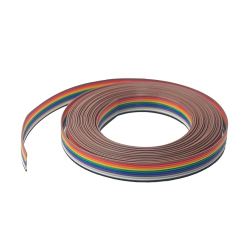 Cable de cinta plano IDC de 10 pines y 5 metros, cable multiconductor de 1,27 mm para placas