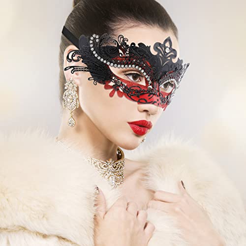 Image of Coddsmz Couple Masquerade Mask Set - Venetian & Mardi Gras Mask for Women & Men
