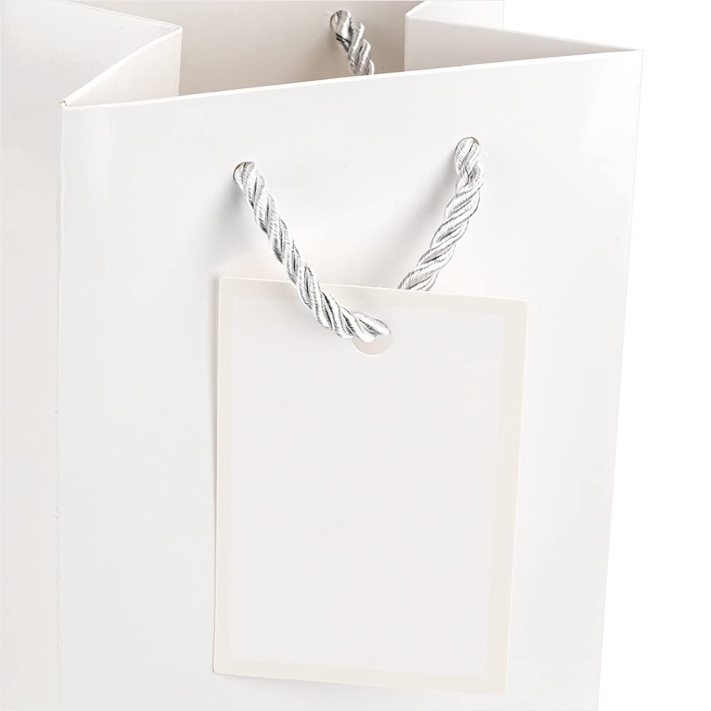 Bolsas De Regalo Brillantes Con Efecto Diamantado - Doradas - 10 Unidades (36cm) - Ideales Para Botellas, Detalles Y Más