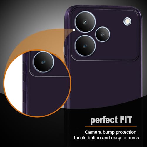 Image of Back Cover for Realme P4 Pro 5G | Full Camera Protection | Premium Liquid Silicon Case | Flexible Bumper Case for Realme P4 Pro 5G (Dark Purple)