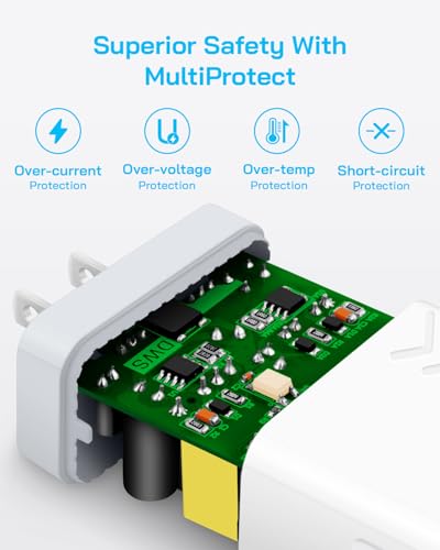 Cargador USB C de pared 30W con puertos duales tipo C y A 6