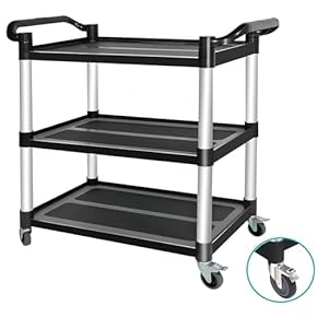 キッチンワゴン　サービスワゴン　ブラック強化ガラス天板　車輪・キャスター付 キッチンワゴン サービスワゴン ブラック強化ガラス天板 車輪