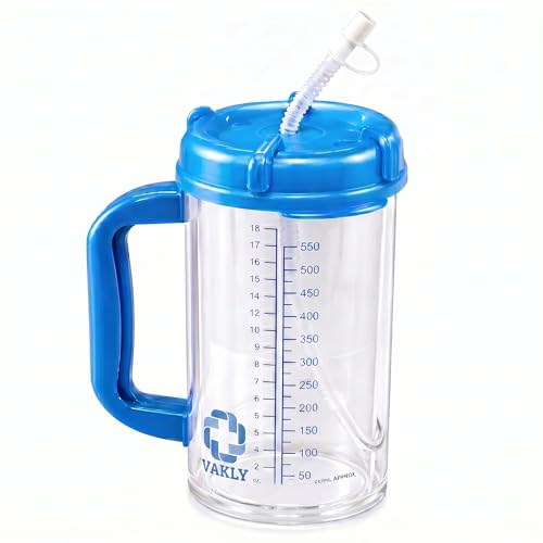Vakly Insulated Hospital Water Bottle with Straw