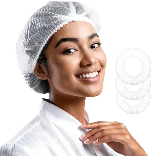 100 Pack Hair Nets 24 Inch White Invisible Mesh Nylon Hair Net Food Service Elastique Cheveux Kitchen Bun Bouffant Wig Cap Hairnet Food Service Massage Labs Salon wrap