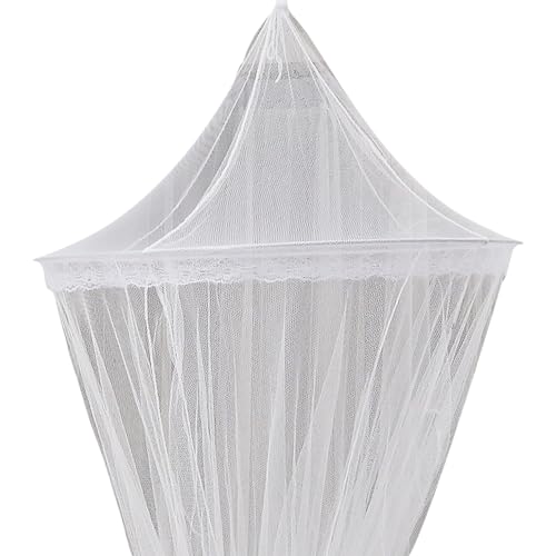 HugeDE Dome Mosquito Bed Net Large Canopy Bed Curtain Mosquito Netting Bed Tent White Hanging Bed Net without Door for Indoor Outdoor