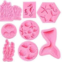 8PCS Marine Theme Fondant Silicone Mold