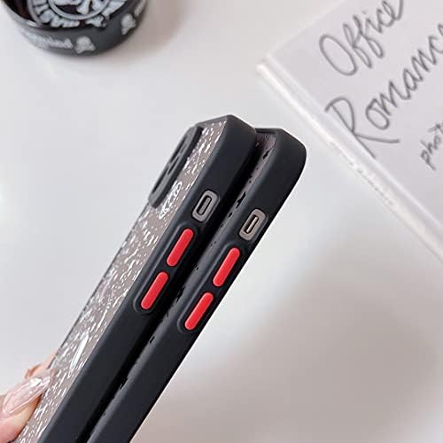 ZTOFERA Compatible with iPhone 12 Case, 6.1-Inch, Planet Sky Star Pattern Protective Phone Case Translucent Frosted Hard PC Back Case Shockproof Silicone Bumper Cover for iPhone 12, Black Sky