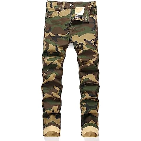 AITITIA Men's Ripped Camouflage Jeans Cover