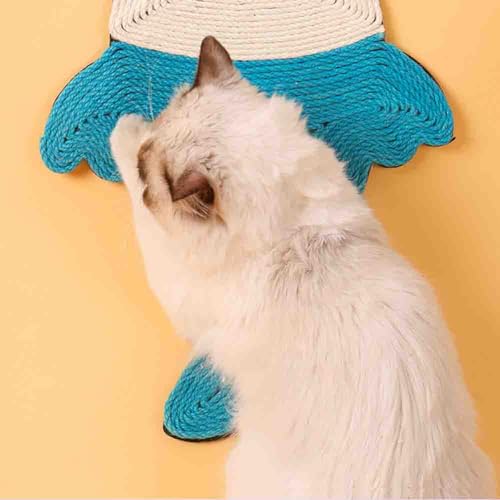 Cat Scratcher Mat, 12.6 X 17.7 Inch Natural Sisal Fish Shape Cat Scratch Mats, Portable Cat Scratching Pads Toy for Indoor Cats, Cat Scratching Pads Rug Protect Carpet and Sofa