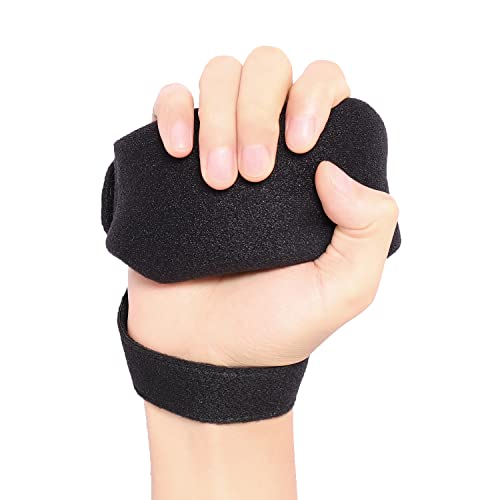 Protector de palma para contractura de mano, Almohadilla de contractura de dedo para rehabilitación accidente cerebrovascular hemipléjico, Cojín de contractura de mano con muñequera extraíble Cover