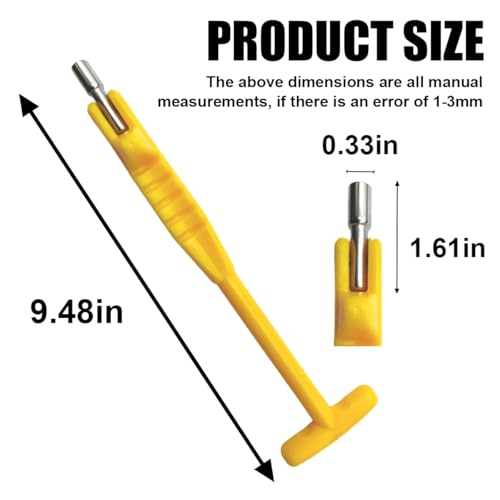 Image of Car Tire Valve Stem Puller /Installer Tool with T Handle, No Scratch Wheel Valve Stem Remover Extender Adapter Replacement, Auto Tire Valve Stem Removal & Installation Repair Tool (T-Yellow)