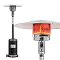 Patio Heater, KEZATO 48,000 BTU Propane Outdoor Patio Heater for Residential or Commercial Use 87 Inches - Black