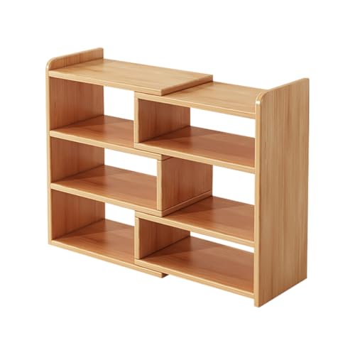 Jiza 間仕切り 棚 本棚 大容量 オープンシェルフ オープンラック 漫画収納 子ども用本棚 オーク 子供用シェルフ おしゃれ家具 天然パイン材 三段 寝室 書斎 コーナー 幅伸縮可能40-80cmx奥行き17cmx高さ80cm