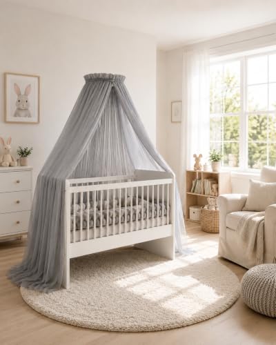 Mosquitera dosel para cuna con tul transpirable premium 2