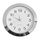 NiuLumea Reloj de cuarzo para movimiento redondo de 55 mm con bisel dorado o plateado, números romanos o arábigos, parte trasera de acero inoxidable, cristal antiarañazos, 6 mm de altura, para