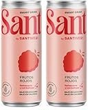 Santiveri - SANT Smart Drink, Refresco Sabor Frutos Rojos, con Zumo Natural de Frutas y Fibra Prebiótica, Bajo en Calorías, Sin Azúcares Añadidos, ni Edulcorantes Artificiales - 330 ml (Paquete de 2)