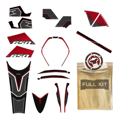 Kit autocollant moto Suzuki V-Strom 650 XT 2020-2021 rouge protection réservoir
