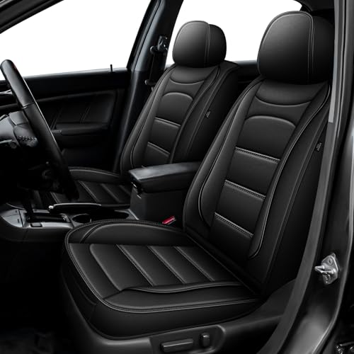 IKABEVEM Car Seat Covers Full Set Fit for Acura TSX 2009-2014: Luxury Leather Automotive Seat Covers Car Seat Protector(5 Seat, Black)