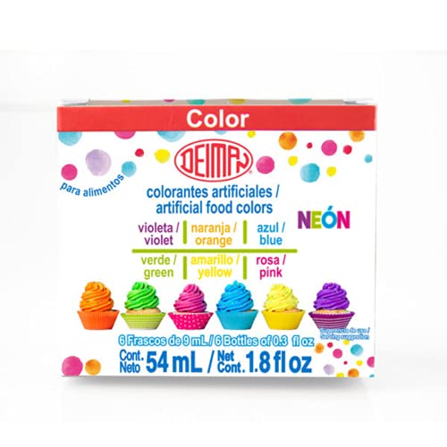 Colorante Para Ropa, Tools Colorantes Comestibles Multicolor Neón 54mL Deiman Repostería Panadería
