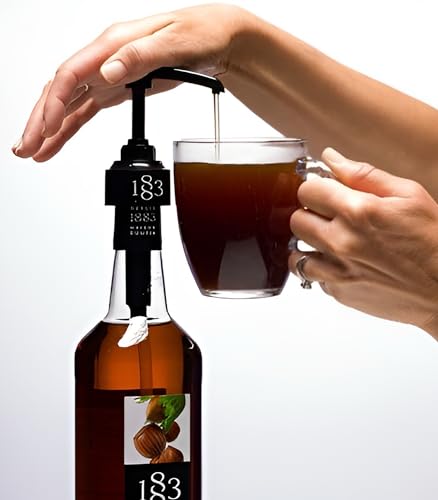 1883 syrup pump  compatible with 1 liter 1883 glass bottles  precision dispenser for 1883 coffee syrups pack of 1