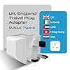 Ceptics Type G Travel Adapter - Canada to UK, Ireland & UAE Grounded Plug Adapter with Dual USB Ports for Electronic Devices (CTU-7) #2
