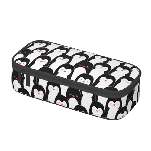 Image of Fun Penguin Pencil Case Organizer Big Capacity Pencil Pouch Stationery With Zipper School Supplies Pencil Bag For Girls Boys Office