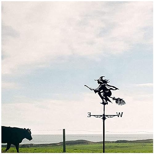 Hexe Wetterfahne, Weather Vane, Fliegende Hexe Gartendekoration, Windfahne, für Terrassen- und Gartendachdekoration im Freien Hexe Wetterfahne, Weather Vane, Fliegende Hexe Gartendekoration, Windfahne, für Terrassen- und Gartendachdekoration im Freien