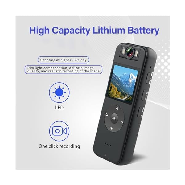 Portable night vision recorder with high-capacity battery.