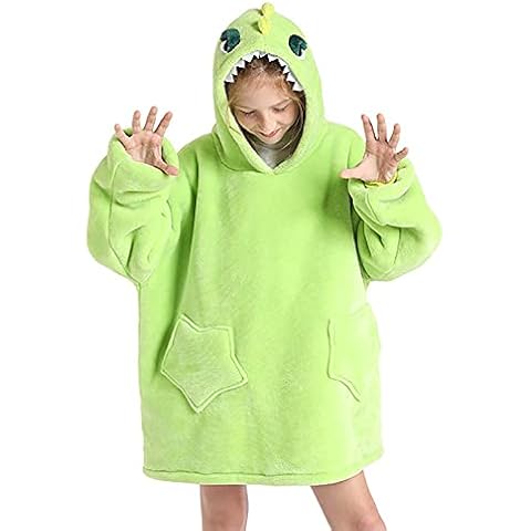 TAHUAON Hochwertige Fleecedecke mit Ärmeln für Kinder, Mädchen Cover