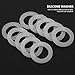 10-Pack White Silicone Gasket Sealing Rings, 37mm 24mm Inner Diameter, 3mm Thick, Flat O-Rings for Water Heaters, Household Appliances