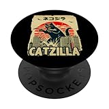 Photo Gallery retro catzilla tee - poster vintage divertente con gattino e gatto popsockets popgrip intercambiabile Photo Gallery retro catzilla tee - poster vintage divertente con gattino e gatto popsockets popgrip intercambiabile