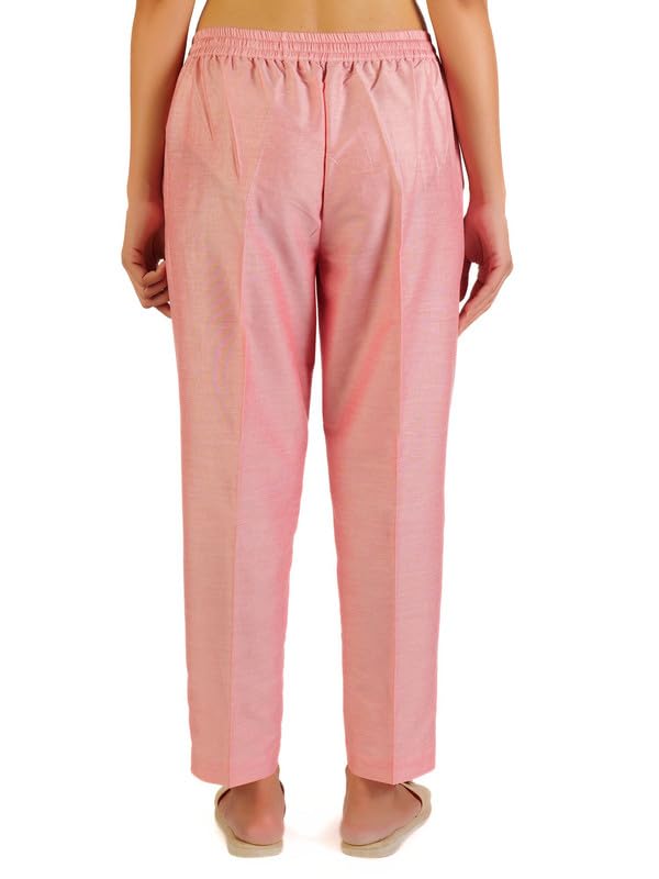 Image of Trouser Pants for Women,Stylish Trousers for Woman for Kurti Relaxed & Regular Straight fit Palazzo,Ethnic Bottom Formal Pants for Women Office wear Casual & Daily Use