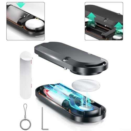 Boîtier de batterie pour AirTag de qualité supérieure avec étui ABS noir