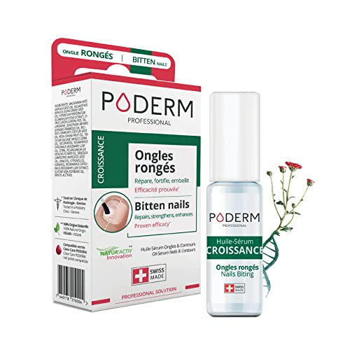 PODERM - ONGLE RONGÉ SOIN CROISSANCE BIO | Aux plantes fortifiante et stimulante de la pousse | Adultes et Enfants | Soin professionnel pied/main | Facile & rapide | Swiss Made