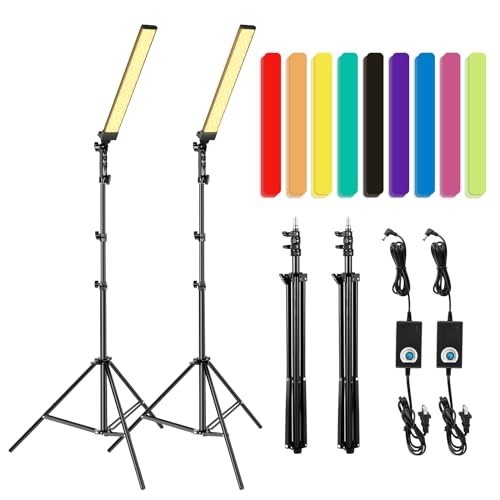 LOMTAP Studio Creator Lights 2 Pack, LED Photography Lighting Kit...
