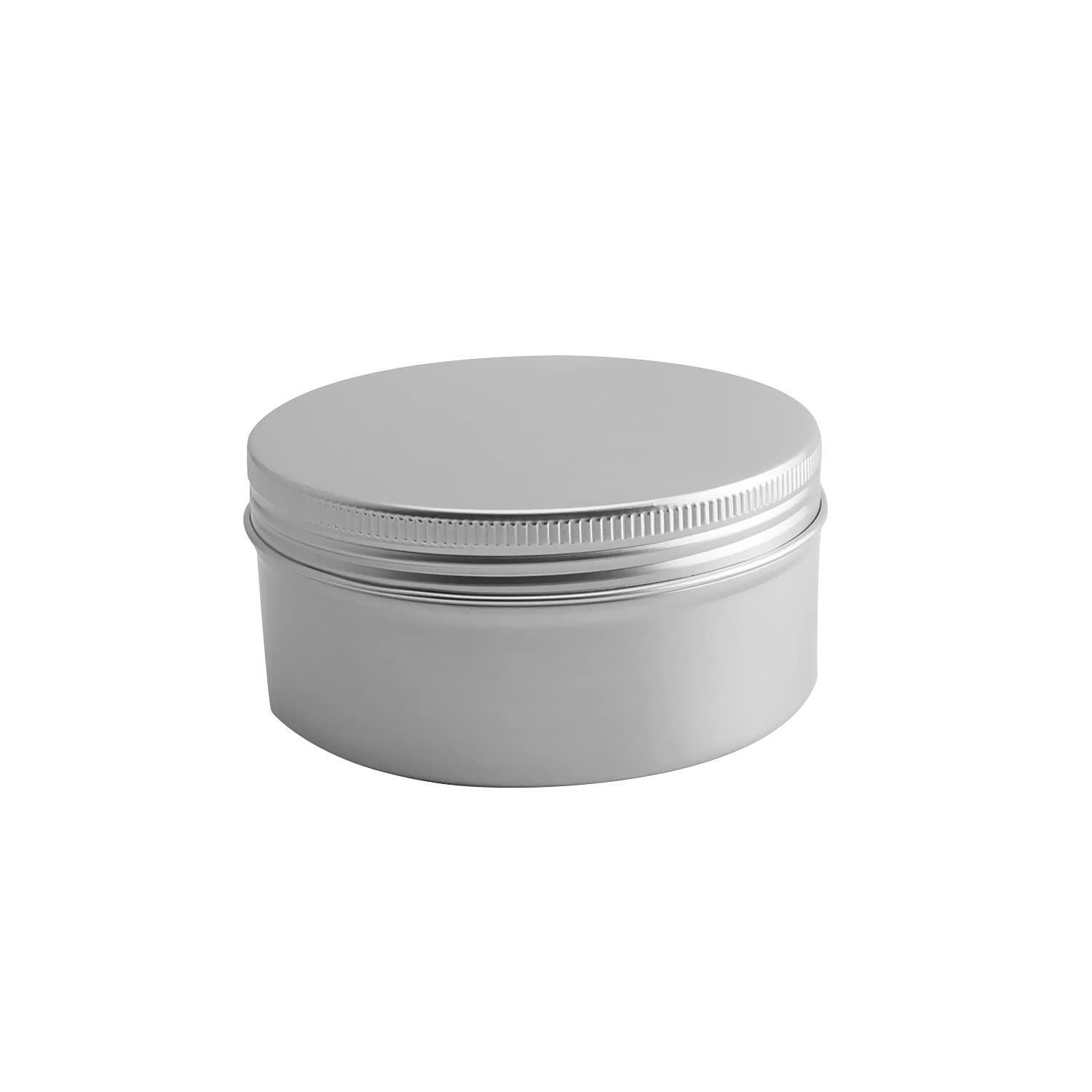 Othmro 1Pcs Round Aluminum Cans Tin Can Screw Top Metal Lid Containers 200ml/6.8 oz, 92 * 45mm (D*H) Silver Color Aluminum Containers for Lip Balm,