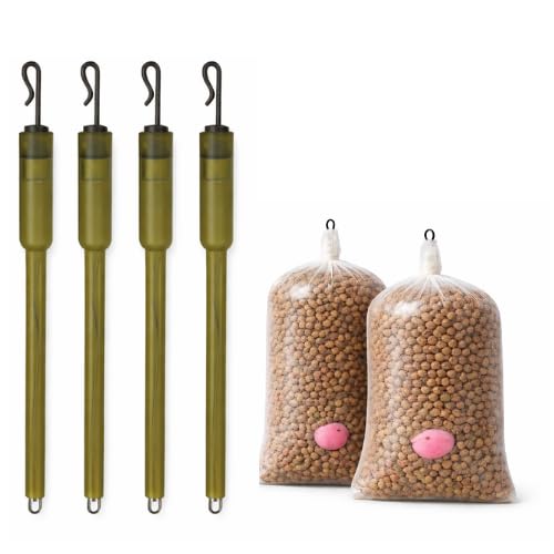 EUROKAN TACKLE PVA Bag Stems Quick Change 70mm Green Solid Bag Carp Fishing Stems Quick Rig Change Sleeves - UK POST (10)